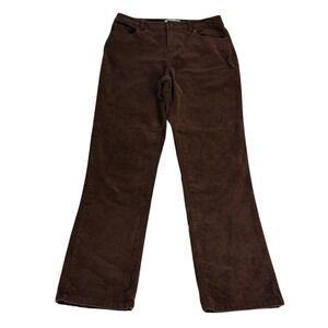 Coldwater Creek Women's Brown Corduroy Straight Leg‎ Pants Size 6P